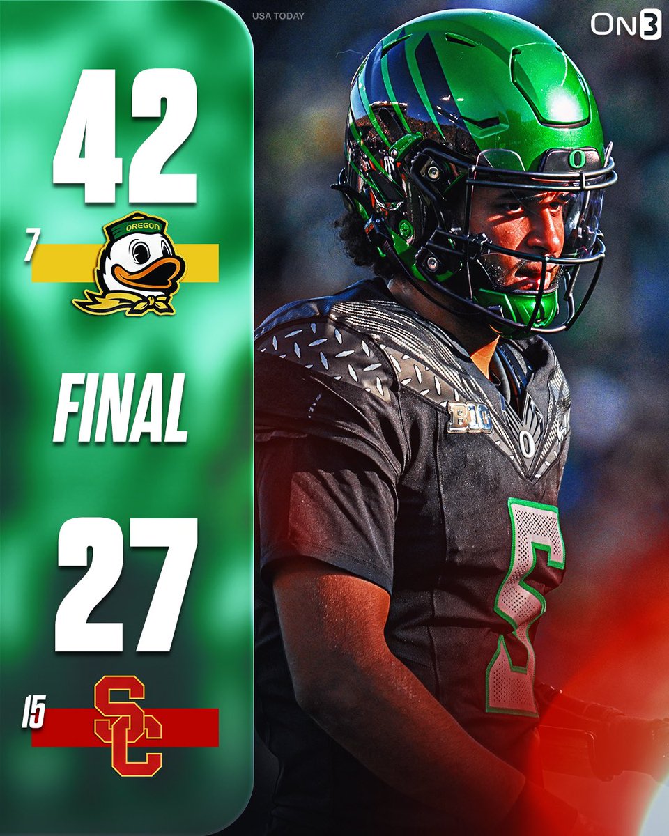 Oregon holds off No. 15 USC in Eugene🦆

on3.com/teams/oregon-d…