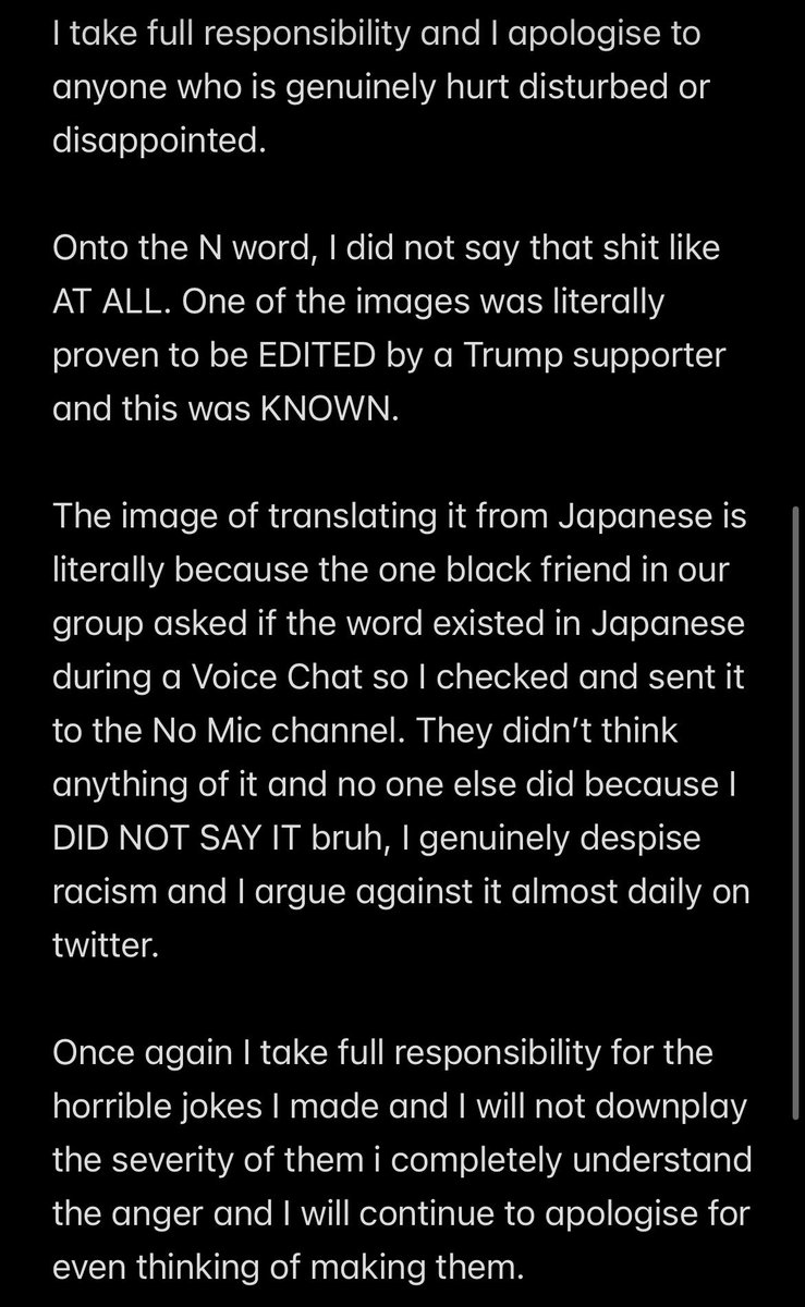 Sigh999_'s tweet image. fully understand my wrong doing and your disappointment or anger with me and I’ll be stepping back from it all to try atone in anyway I possibly can for the harm my “jokes” made 

🫡