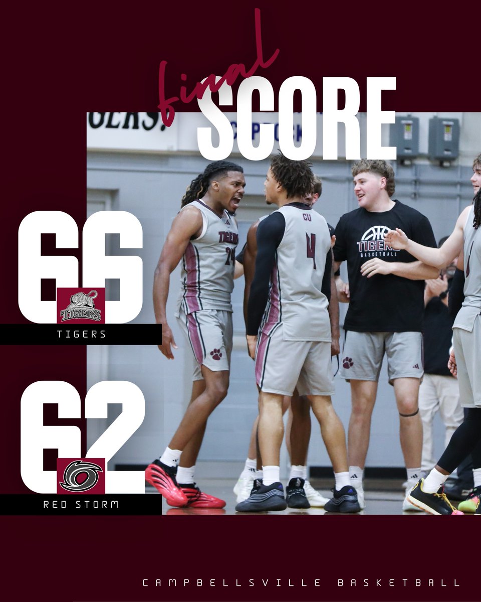 FINAL | The Tigers jumped back to take the victory against the Red Storm, 66-62!

#️⃣ #TigerUp