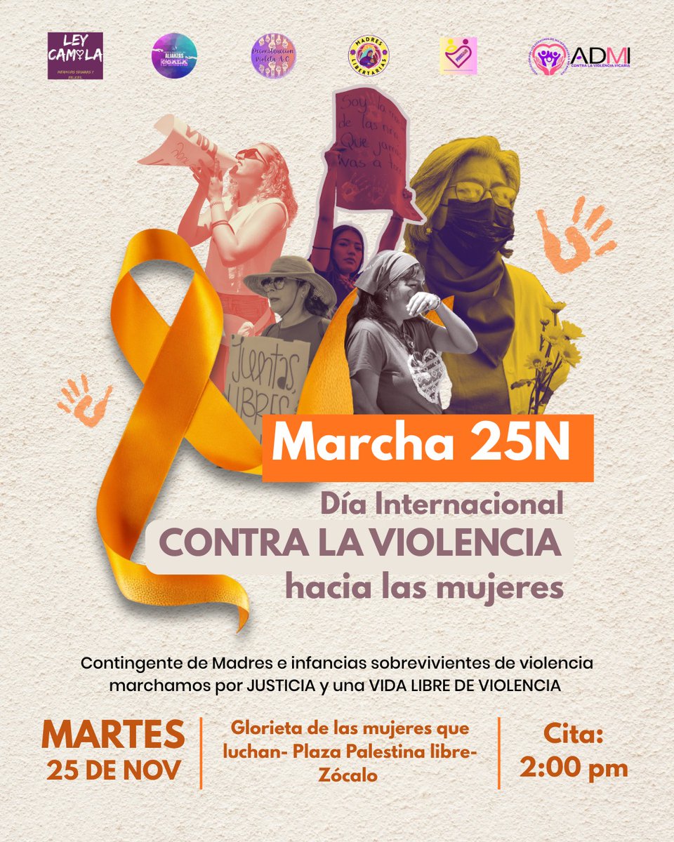 Las mamis que exigimos JUSTICIA para nuestr@s HIJ@S marchamos juntas este #25n 
Alzamos la voz unidas en contra de la #ViolenciaVicaria y la #violenciainstitucional
Basta de impunidad a AGRESORES! estamos hartas de la Injusticia Patriarcal!
No estas sola mami! Te esperamos!
🔥💜