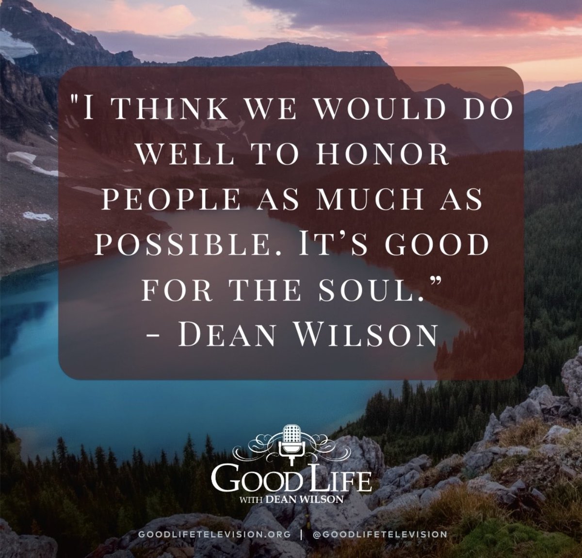 Good Life with Dean Wilson (@goodlifetv1) on Twitter photo 