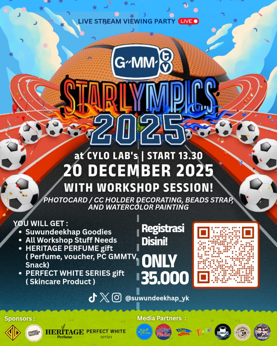 suwundeekhap_yk's tweet photo. Tidak lupa buat para media partner kesayangan para sobat suwun :
- jogjakpopermedia
- lchomedia
- https://t.co/JXJGr8St0j
- thairak.bjm
- lyknid
- williamest.ina
- juniormark_idn

Ditunggu kedatangannya yaa~~
#GMMTVStarlympics2025 #EventThaiJogja #GMMTV https://t.co/kWwnKxN2Xc