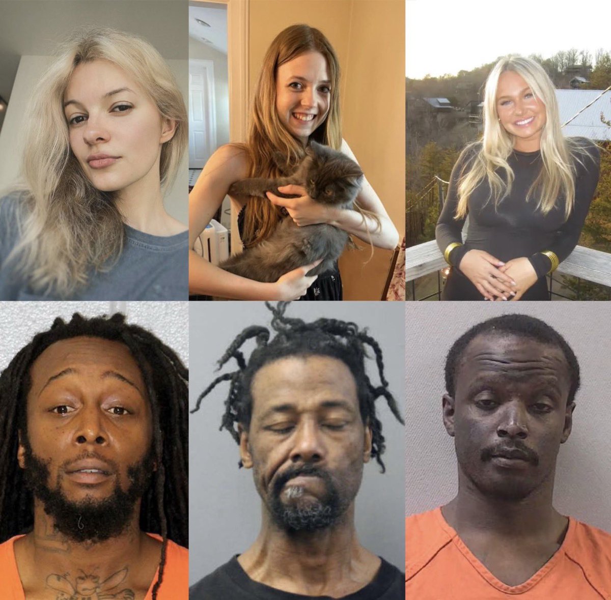 AlBuffalo2nite's tweet photo. Why…  why… why? 

 Iryna Zarutska
Decarlos Brown Jr (14 prior arrests)

Bethany MaGee
Lawrence Reed (72 prior arrests)

Logan Federico
Alex Dickey (39 prior arrests) https://t.co/RwzVI1wiVB