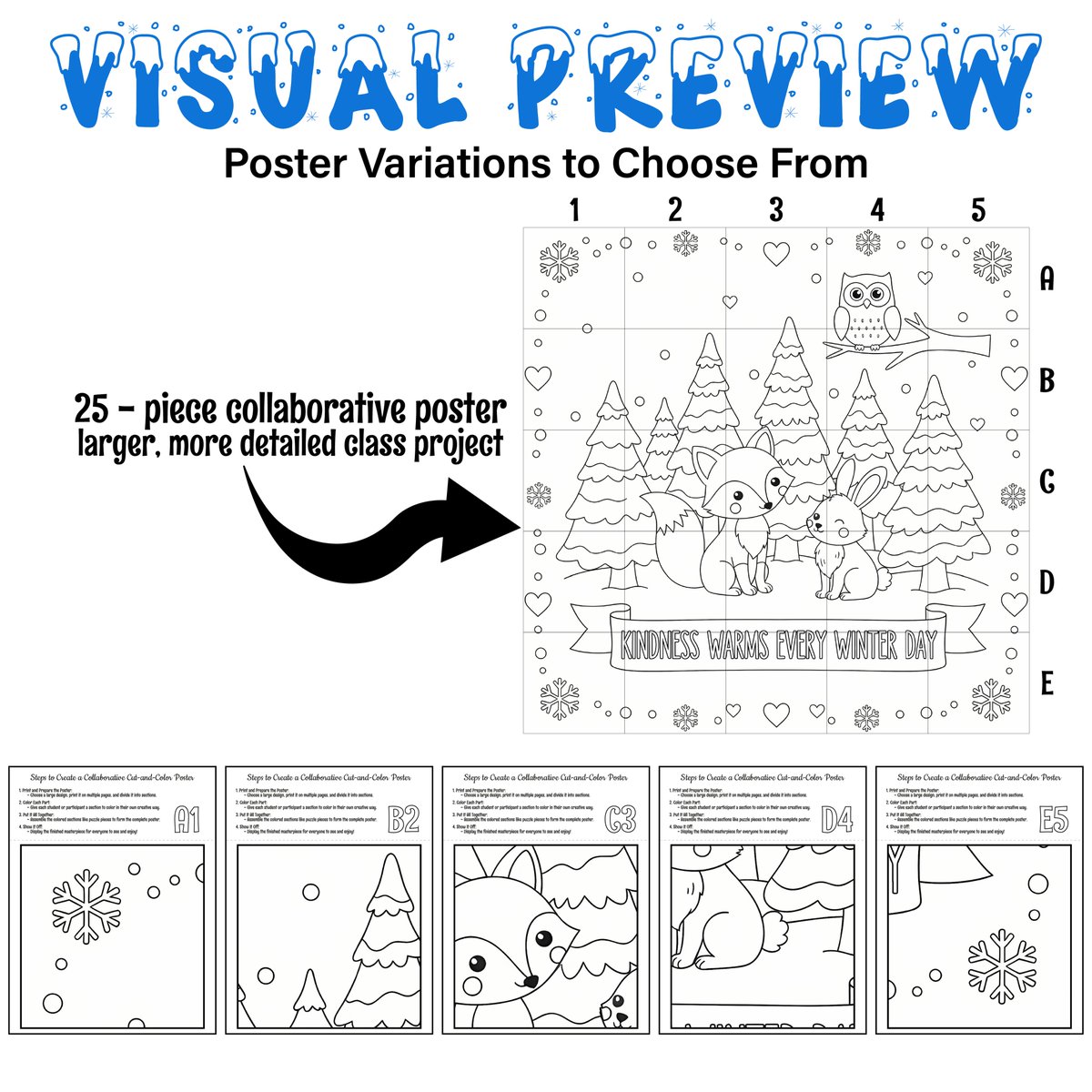 AvenuesLearning's tweet image. ❄️ Spread kindness this winter!
This Winter Collaborative Coloring Poster forms a 37.5" mural with woodland animals + the quote “Kindness Warms Every Winter Day.”
Perfect for SEL &amp;amp; grades 2–6!🦊✨
#WinterTeaching #SEL #ColoringPosters #teacherspayteachers

teacherspayteachers.com/Product/Winter…