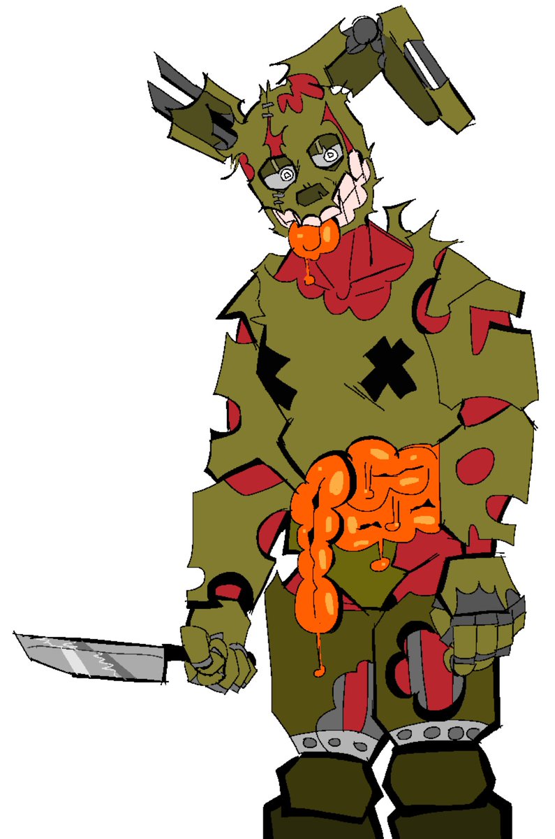katmations68360's tweet image. I am overdue for posting the “pose” 
#FNAF #myart #Springtrap