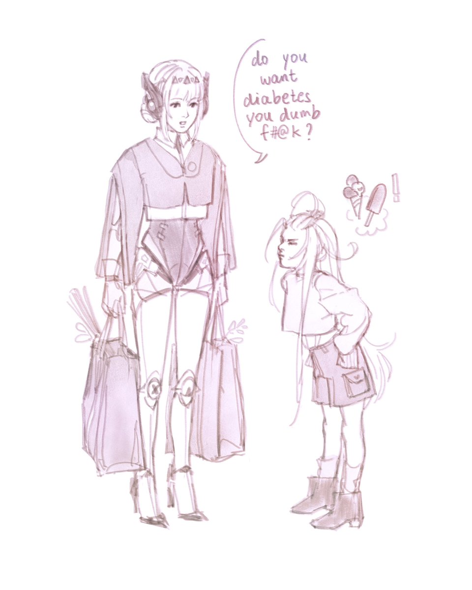 nikolardon's tweet image. wanted to do a cute ineffa and aino drawing but ig not