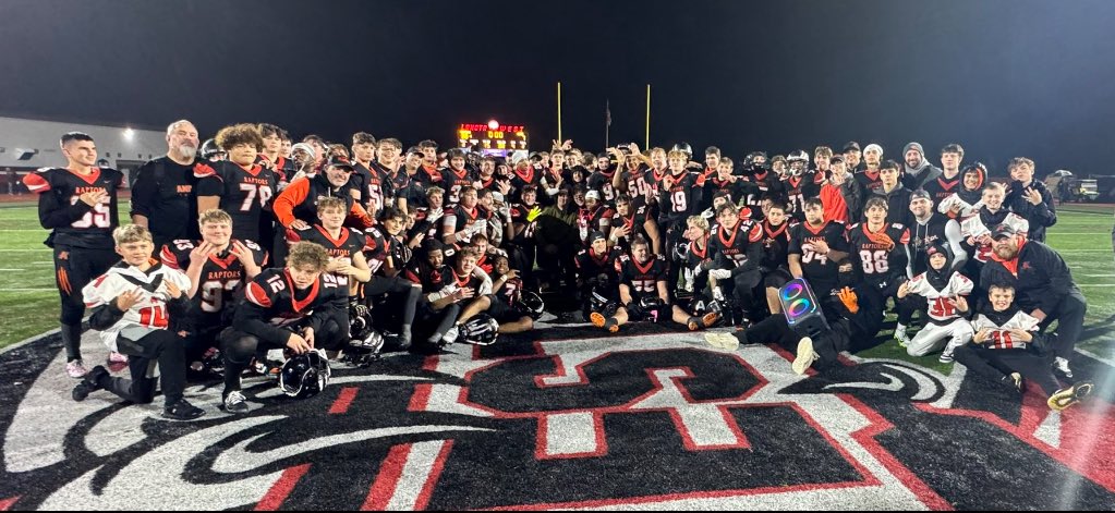 Congratulations to our Regional Champions!!!! 

Our Raptors continue to play with the grit and determination to make us 14-0 and headed to the State Semi Finals! Let’s Gooooooo!
