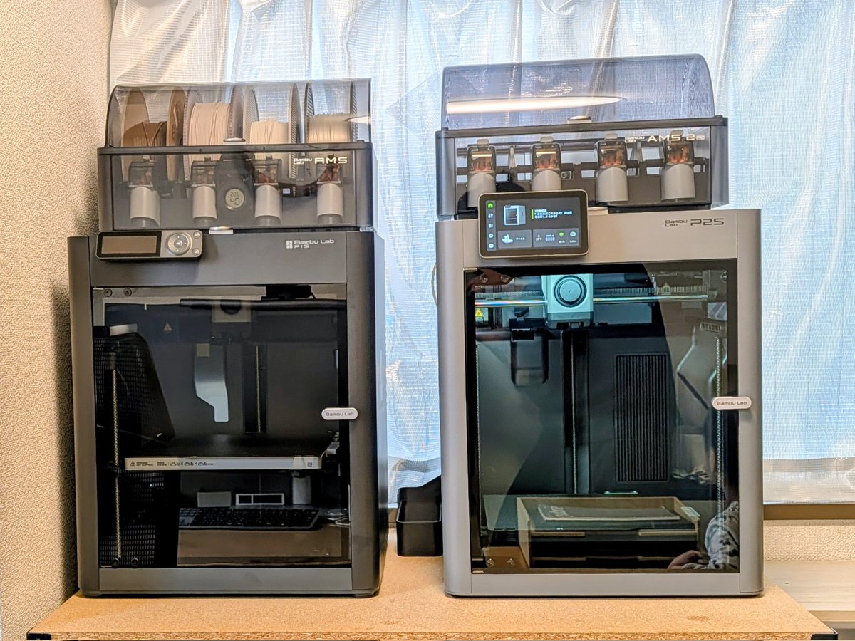 FlowLog2's tweet image. 箱型２台持ちの贅沢を味わっています🤤

#BambuLab  #P1S #P2S
#3Dプリンター