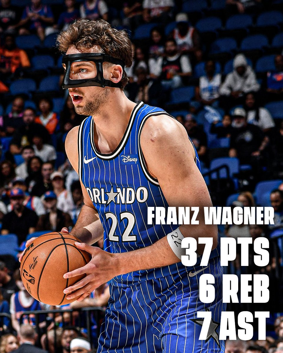 Masked Franz Wagner is TOUGH 🔥 

Showed out in Orlando's win against the Knicks 😤 