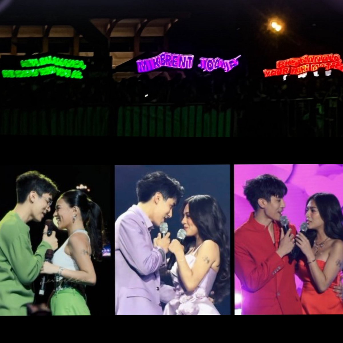 jasminetwice's tweet image. Different fandoms, different colors, three hearts but one heartbeat whenever Mika and Brent are together. Mikanism, MikBrent, FaManalo 💚💜♥️