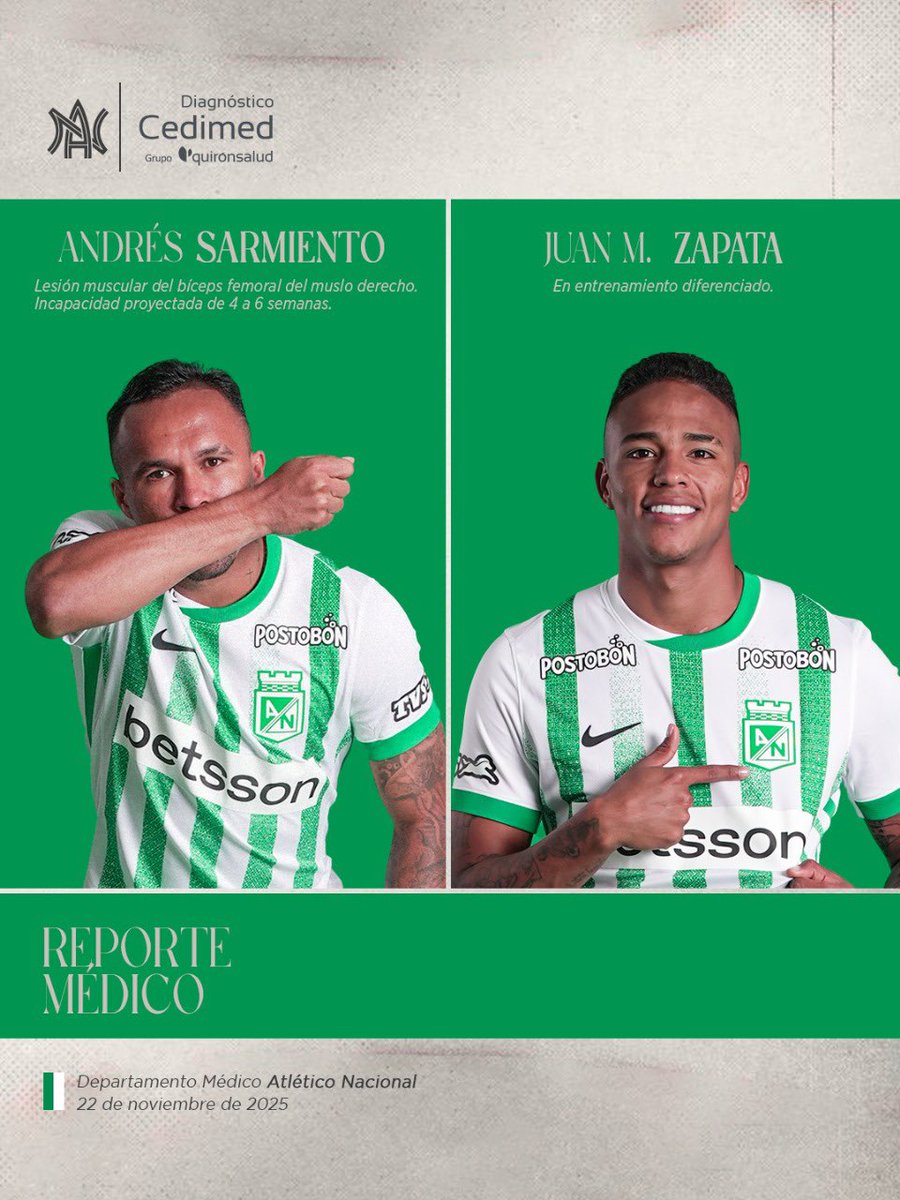 📌 Deportivo Independiente Medellín vs. #AtléticoNacional - fecha 2 de los cuadrangulares - domingo 22/11/2025 - transmisión de Casa Verdolaga a partir de las 4 p.m.