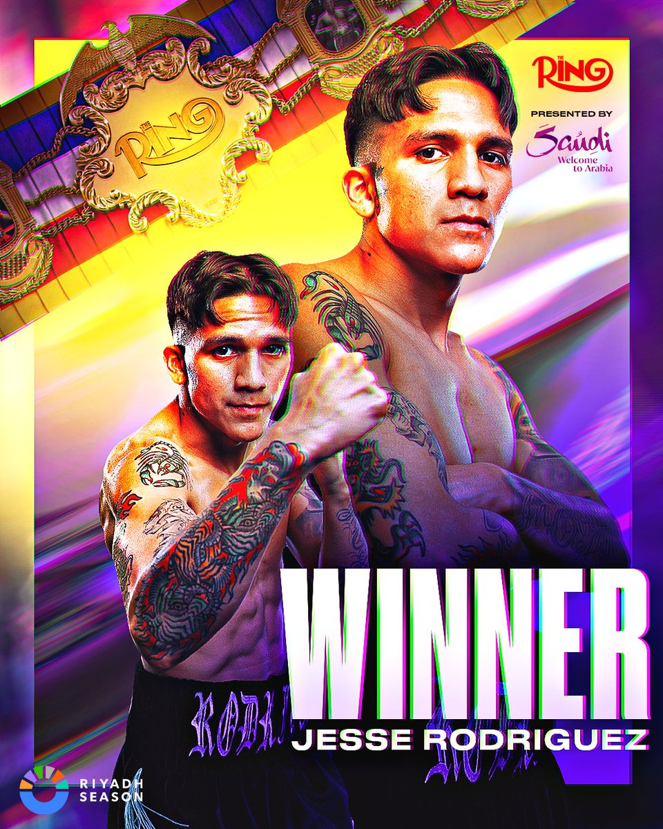 ringmagazine's tweet image. TOTAL DOMINATION ⭐️

Jesse &apos;Bam&apos; Martinez KNOCKS OUT Fernando Martinez in round ten to unify The Ring, WBA, WBC &amp;amp; WBO super-flyweight world titles 👑

Presented by @VisitSaudi 

#TheRingIV | Buy now at DAZN.com | @RiyadhSeason 🥊