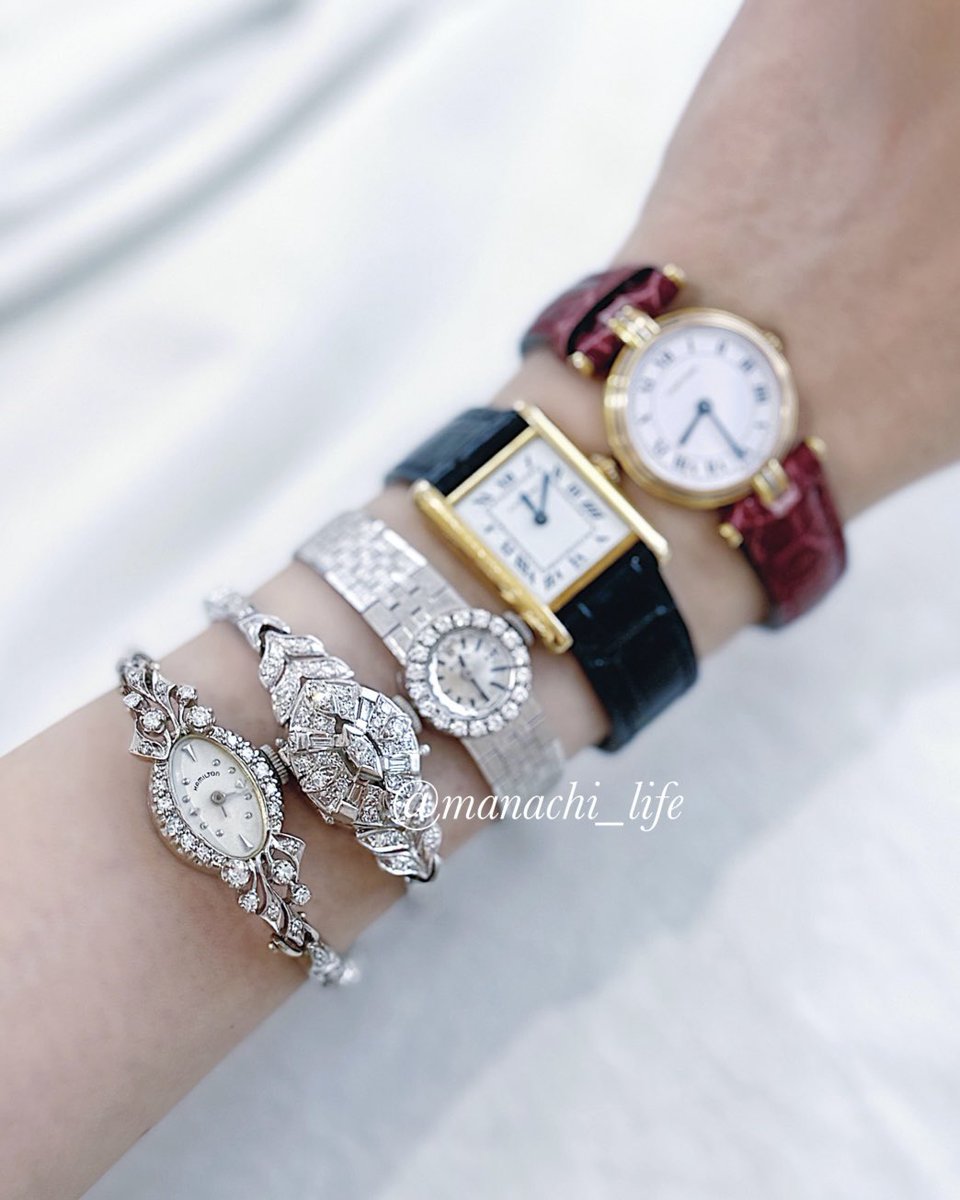 1950年代から1980年代のヴィンテージウォッチたち。文字盤が小さい時計