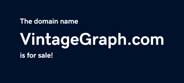 domainor's tweet image. Domain For Sale

VintageGraph.com   $299

#vintage #graph #domainnameforsale #Domains #Premium