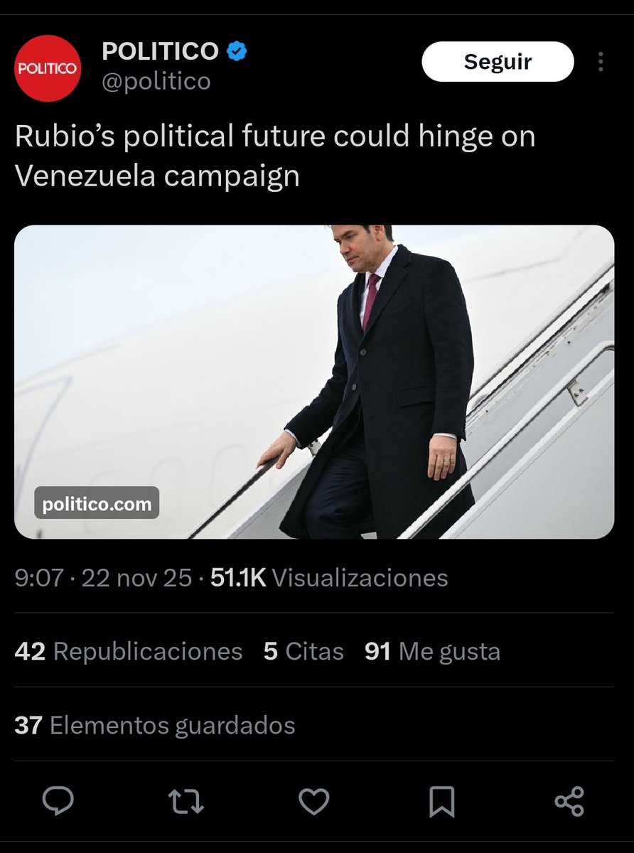 romuloXcordova's tweet image. Hace 3 meses se dijo acá.

@politico, estoy actualmente #OpenToWork en lecturas de movidas políticas relacionadas a Venezuela.

Best regards,