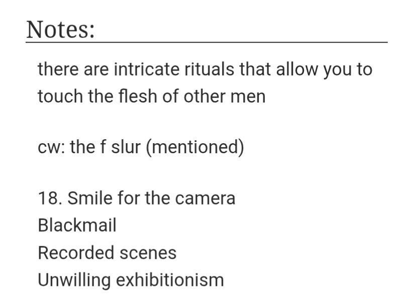 oh yeah :0c there was this one too - archiveofourown.org/works/74615251