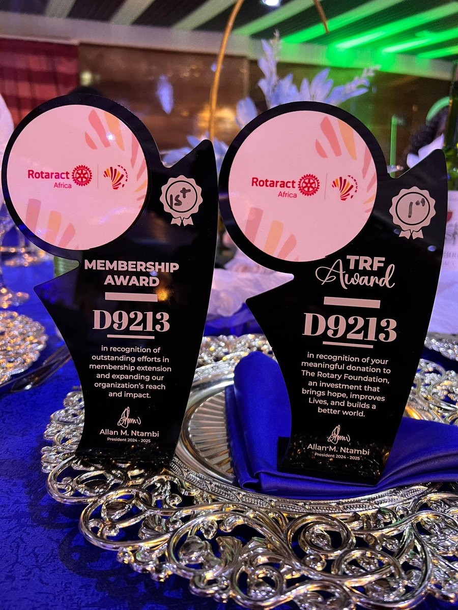 Congratulations, <a href="/RotaractD9213/">Rotaract District 9213</a>, 

Dear IPDRR <a href="/SimeoSsebukulu/">Simeo Ssebukulu</a>,  Thank you for leading us with a smile,  hope, and passion, You should keep those unique, thoughtful awards in your beautiful house... Always remember us and yourself... remember all those uncharted waters we