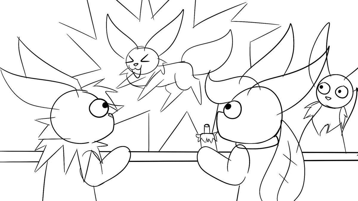 Gonna start sharing sketches like these for the Eevee Party updates and let you guys guess what’s going on