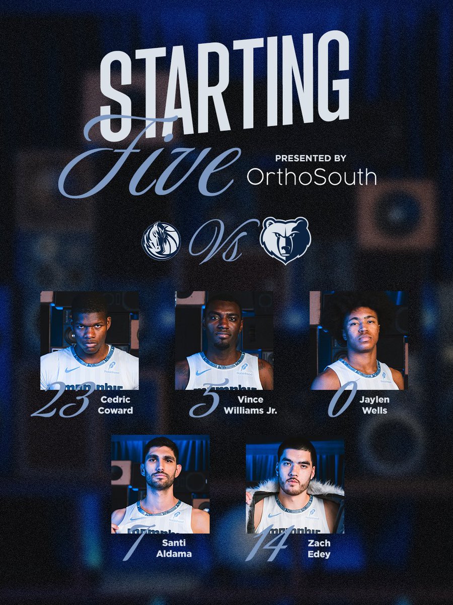 𝓕𝓲𝓻𝓼𝓽 𝓕𝓲𝓿𝓮 𝓲𝓷 𝓓𝓪𝓵𝓵𝓪𝓼

📺 <a href="/FDSN_Grizzlies/">Grizzlies On FanDuel Sports Network</a>