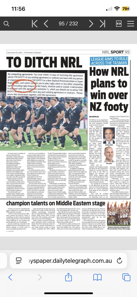 Rugby union trying to stop kids playing rugby league in New Zealand 

#RugbyLeague #Rugby