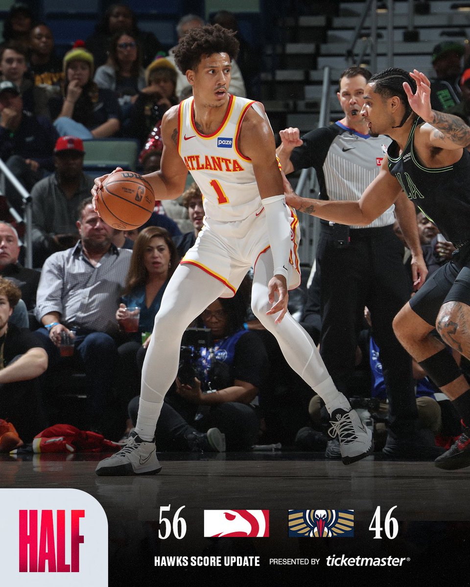 Big second quarter has us up 10 at the break! 