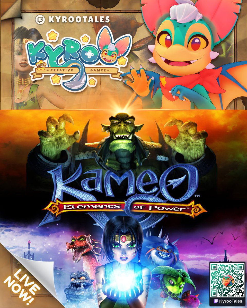 I'm LIVE!🔴 Playing one of my ALL time favorite games ever!!! Kameo: Elements of Power! This is SUCH a hidden gem! If you love retro stuff, def come check it out! I'm also 5 follows from 1500!! Who wants to help me get there? 🥰 

&lt;twitch.tv/kyrootales&gt;