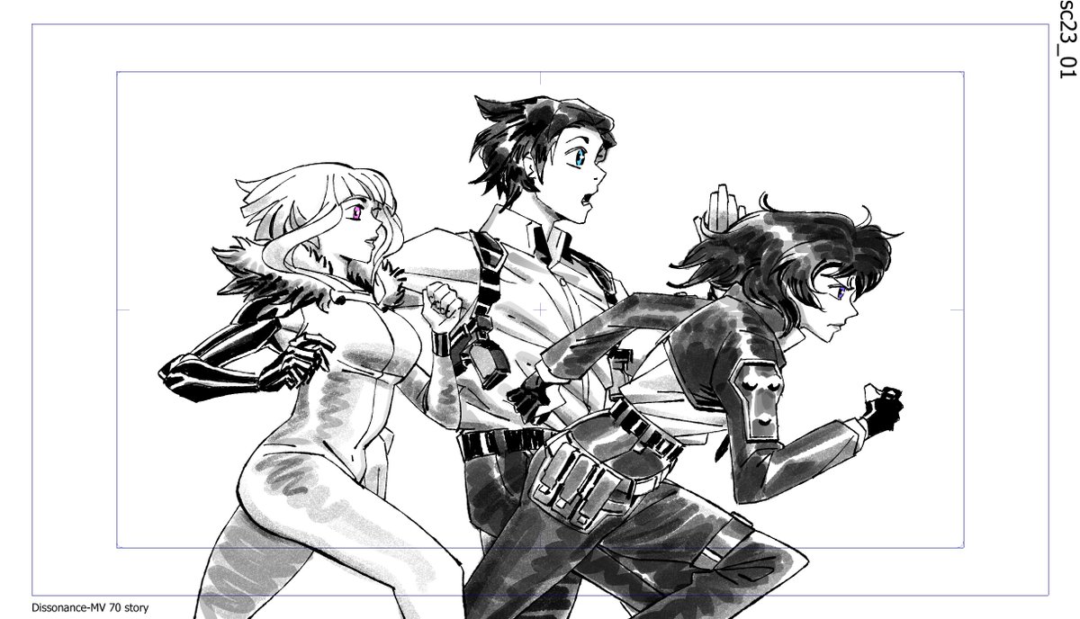 -go watch the Dissonance MV!! 🫡 (I did 66 illustrations for it)-