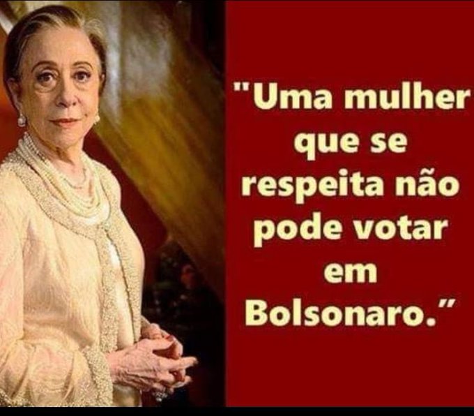 Famosos sobre a Prisão de Bolsonaro:

Fernanda Torres: Uma mulher que se respeita não pode votar em Bolsonaro.

Vocês concordam com a opinião da Fernanda Torres pessoal, SIM ou NÃO ???  👏  👇