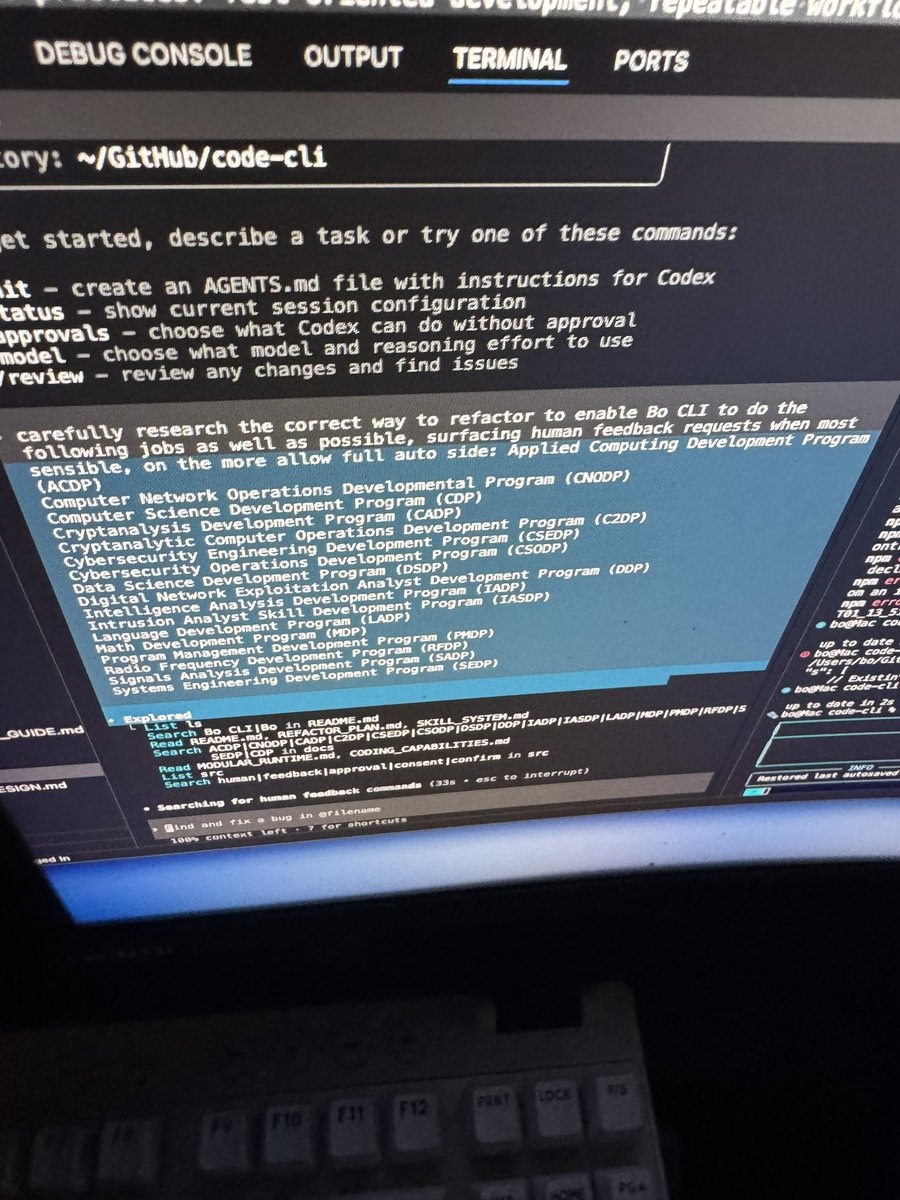 ghidradragon's tweet image. Oh @TulsiGabbard 

carefully research the correct way to refactor to enable Bo CLI to do the
  following jobs as well as possible, surfacing human feedback requests when most
  sensible, on the more allow full auto side: Applied Computing Development Program
  (ACDP)
  Computer…