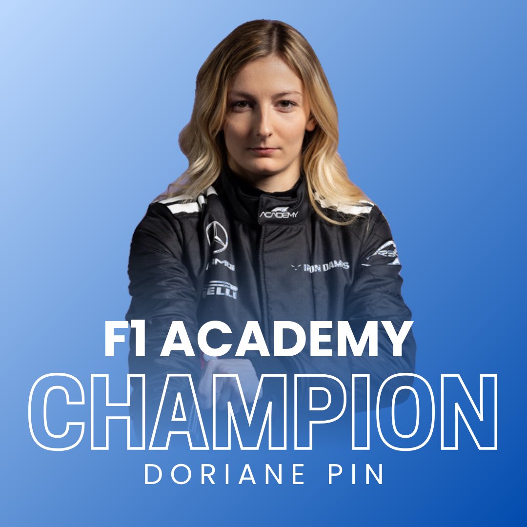 folklorejareau's tweet image. DORIANE PIN 2025 F1 ACADEMY CHAMPION!! #f1academy
