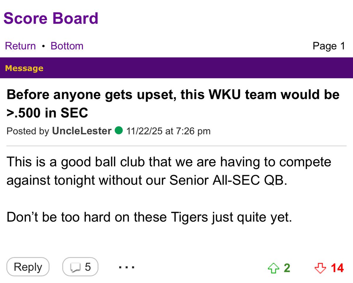 BoardGeniuses's tweet photo. #WesternKentucky would be over .500 in the #SEC. https://t.co/6z3YcBQU2J