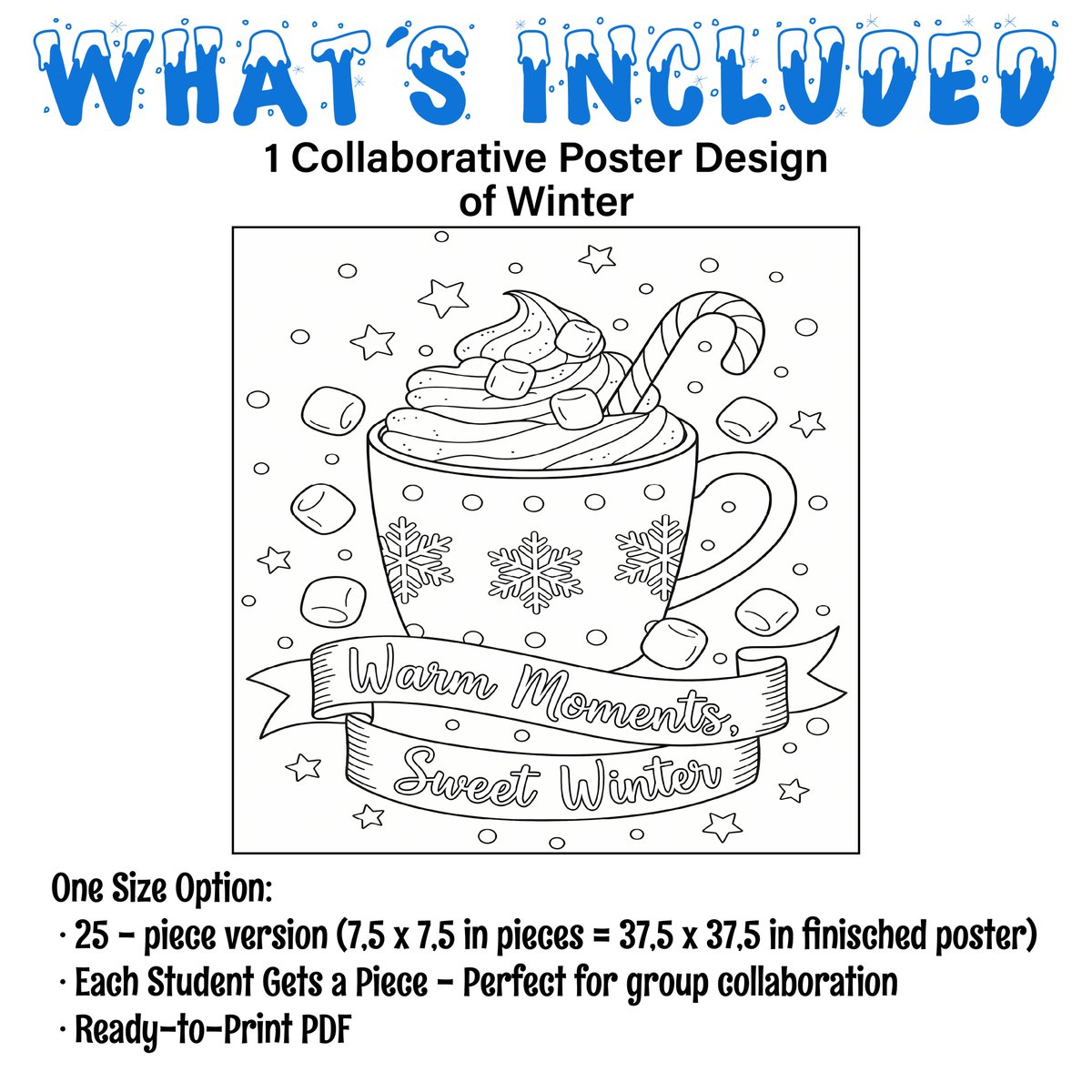 AvenuesLearning's tweet image. ☕❄️ Warm up your classroom!
This Hot Cocoa Collaborative Poster builds a 37.5" winter mural with the quote “Warm Moments, Sweet Winter.”
Perfect for grades 2–6!
#WinterTeaching #ColoringPosters #Teachers #teacherspayteachers

teacherspayteachers.com/Product/Hot-Co…