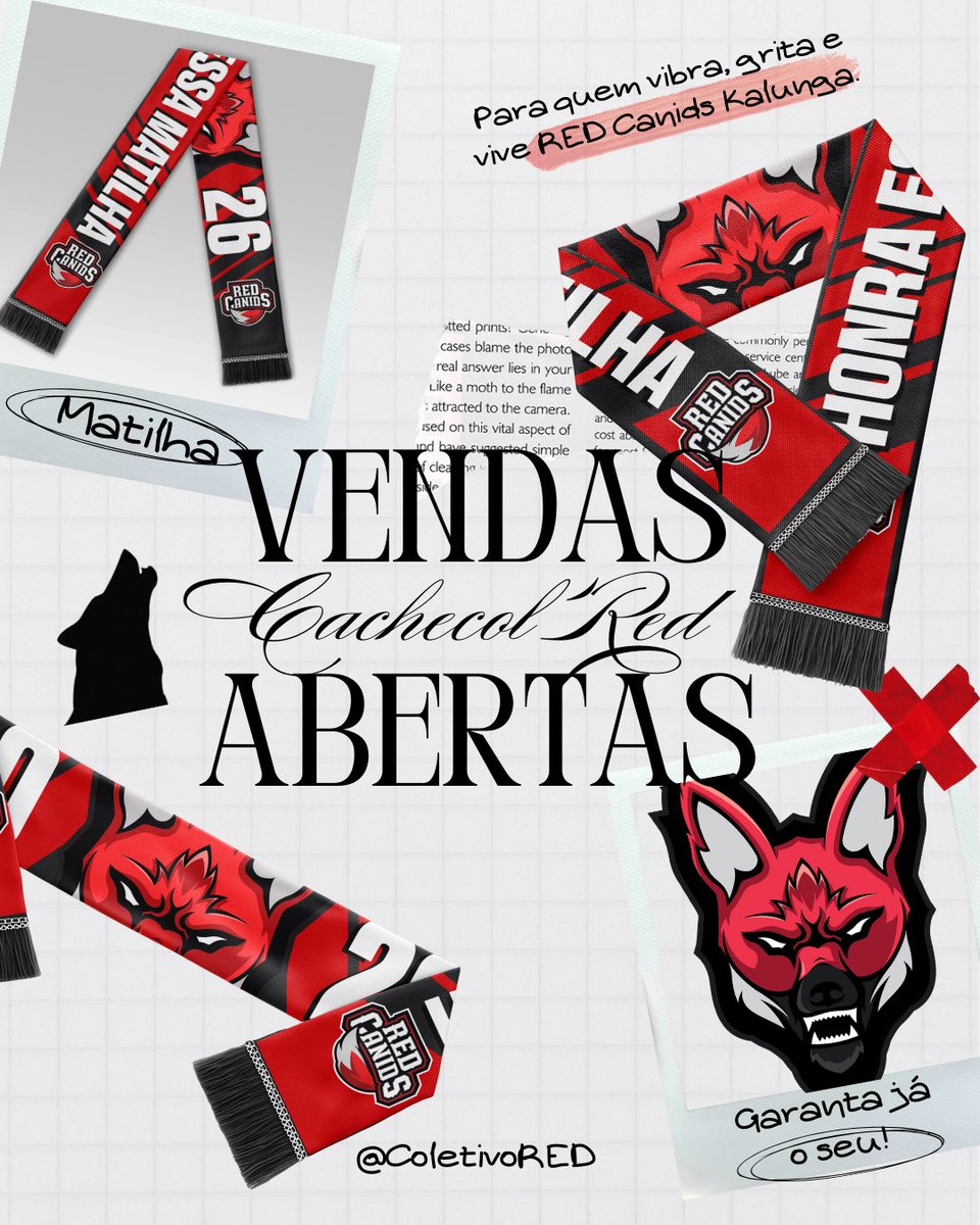 ColetivoRED's tweet image. 🚨 Matilha, oficialmente abrimos as vendas do Cachecol 2026! 🚨

Fiquem atentos: o pedido será fechado assim que terminarmos as vendas do 1º lote. Vocês têm até 19/12/2025 ou até esgotarem 50 unidades!☝️🤓

Então corre, preenche o formulário no link abaixo e garante o seu antes…