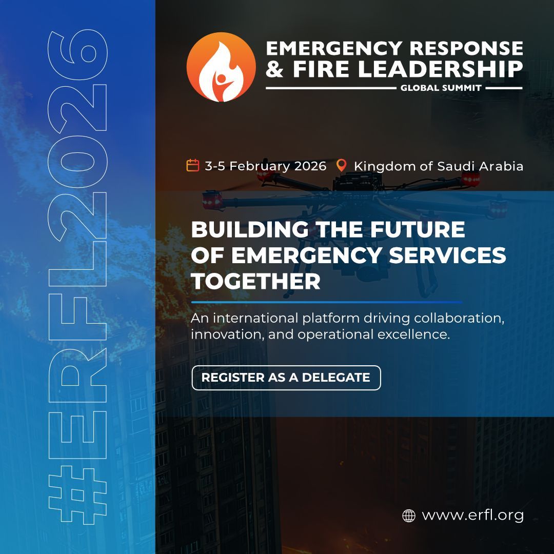 The future of emergency services depends on stronger collaboration, smarter innovation, and leadership that’s ready for what’s next.
ERFL 2026 brings the world’s emergency services community together to push the industry forward.

Click here to register as a delegate -