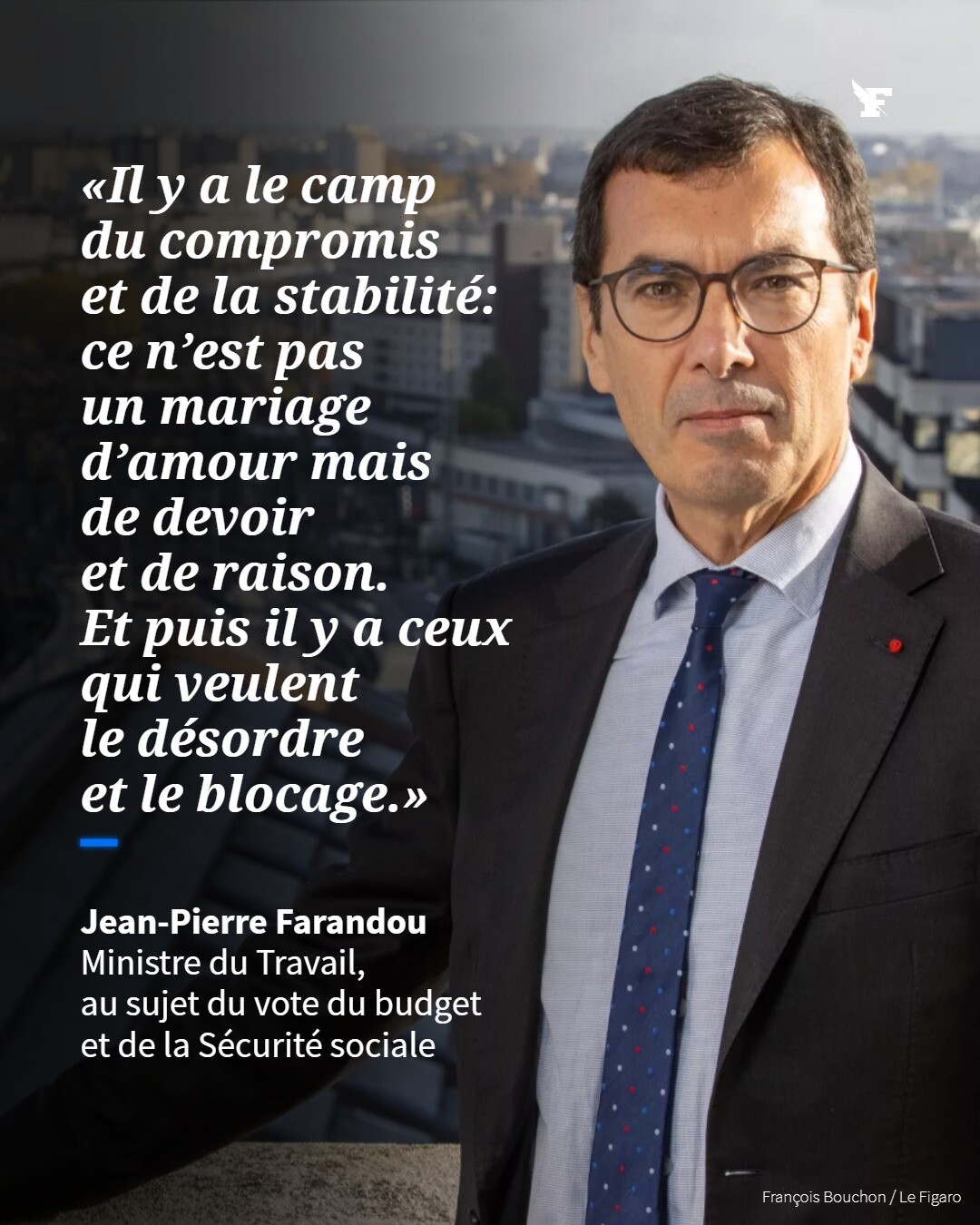 Le ministre du Travail a estimé vendredi 28 novembre qu’«un chemin permettra d’avoir un vote» pour le budget de la Sécurité sociale, considérant que «de plus en plus de parlementaires ont envie de converger» et ne se prononçant pas sur un éventuel 49.3.→