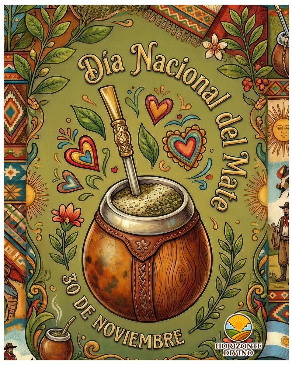 LilianaSnchez9's tweet photo. #30deNoviembre
#DíaNacionalDelMate 🇦🇷🧉🇦🇷
#DiaDelMate
#MateArgentino
#Mateando
#AmantesDelMate
#YerbaMate
#MateParaTodos
#OrgulloArgentino
#CulturaArgentina
#InfusiónArgentina
#MateTime https://t.co/UDBiRi80fC