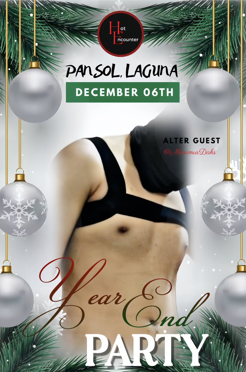 📣 ʀᴇsᴇʀᴠᴇ ʏᴏᴜʀ sʟᴏᴛ!!! 

Let’s wrap up the year with a splash and style at the Hot Encounter Year-End Party happening this December 06 in Pansol, Laguna! 🌴💦

ғᴏʟʟᴏᴡ ᴀɴᴅ sᴜʙsᴄʀɪʙᴇ : <a href="/MaximusDaks/">MAXIMUS DAKS</a> 

Contact us : 
Viber : 09060850392
Telegram : <a href="/Encountergrp/">HotEncounterGrp</a>