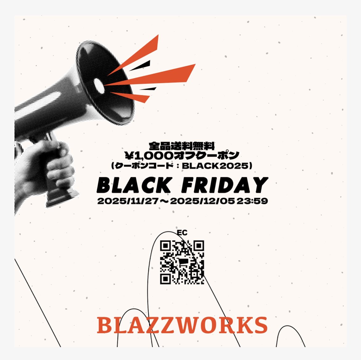 blazzworks's tweet photo. BLACK FRIDAY開催のお知らせ📢
"送料無料+¥1,000 offクーポン配布"
https://t.co/xCxrFEkcpV 
新作にも適応致します🔥 https://t.co/rbQTwlvvlE