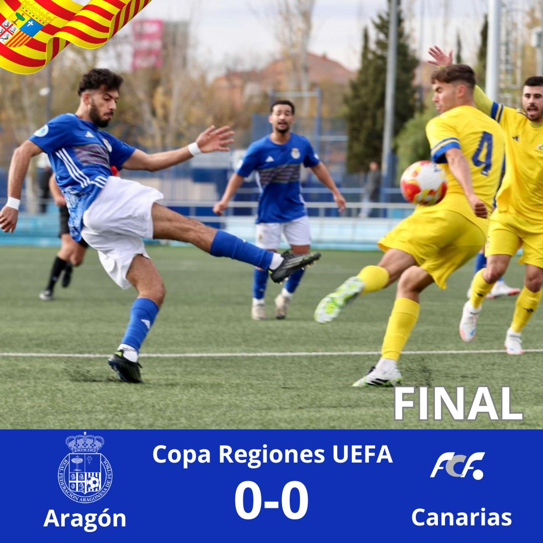 futbolaragon's tweet image. #RFAF 𝗖𝗢𝗣𝗔 𝗥𝗘𝗚𝗜𝗢𝗡𝗘𝗦 𝗨𝗘𝗙𝗔 I FASE NACIONAL

🗣️ FINAL. Aragón consigue empatar y tiene el acceso a la Fase Intermedia asegurado, con cuatro puntos. ¡Enhorabuena!

⚽️@futbolaragon-@fedfutcanarias (0-0)