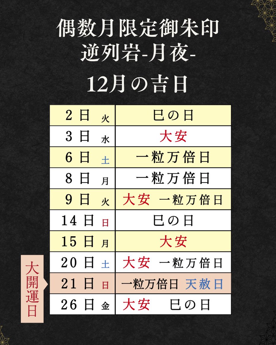 令和7年偶数月限定御朱印 巳年月夜 来年は午年のため絵柄が変更になり
