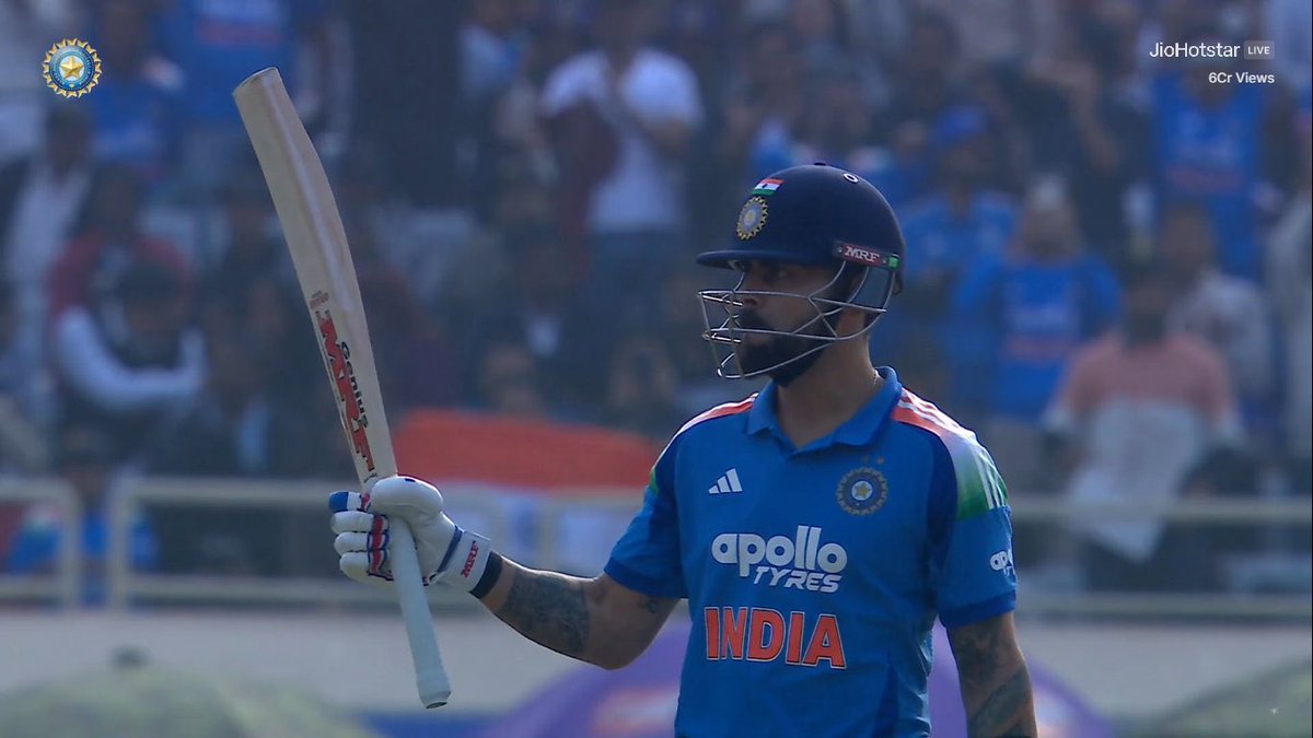 🚨 HUNDRED BY THE KING IN RANCHI. 🚨

- 52nd century in ODIs by the greatest of this format. He’s looking like a million dollar guy today. 🐐🇮🇳