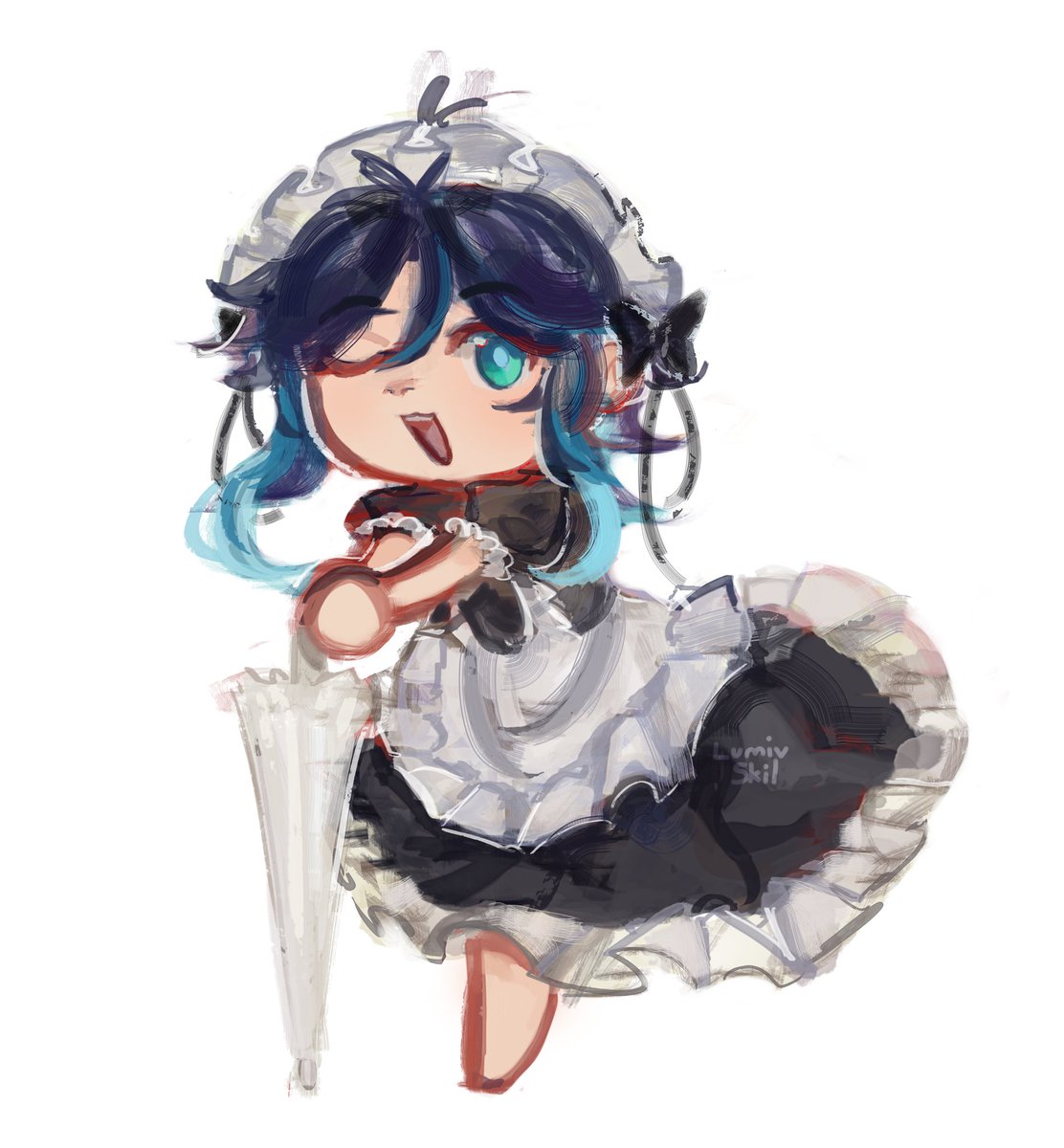 LumivSkil's tweet image. Tried testing some brushes
#venti #genshin