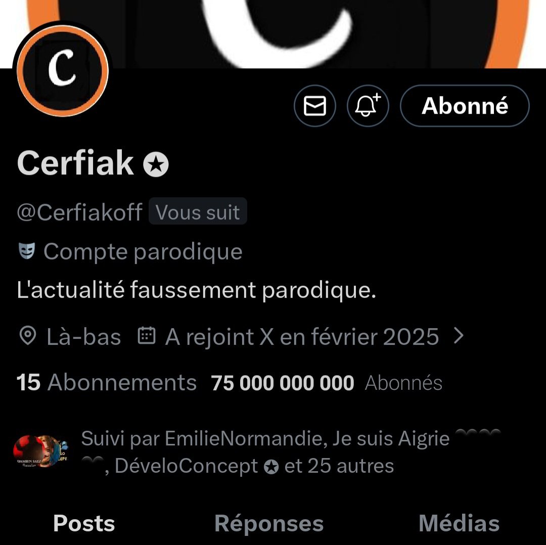 Cerfiakoff's tweet image. 🚨 FLASH INFO 💰

Cerfiak franchit un premier palier symbolique des 75 milliards d'abonnés. Merci à tous d'être aussi excrément fidèles.