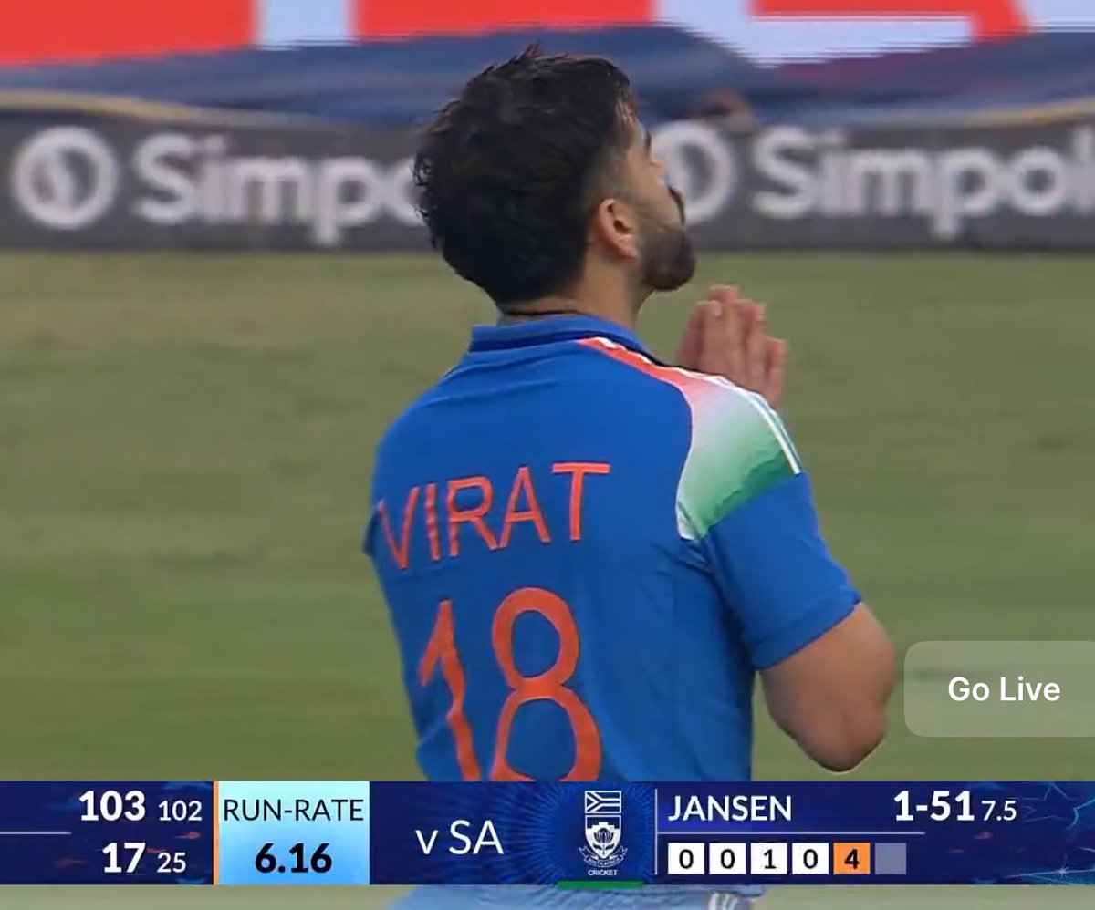 BluntIndianGal's tweet photo. Virat Kohli thanking God after scoring 83rd century ❤️ https://t.co/N94vAc7EQM