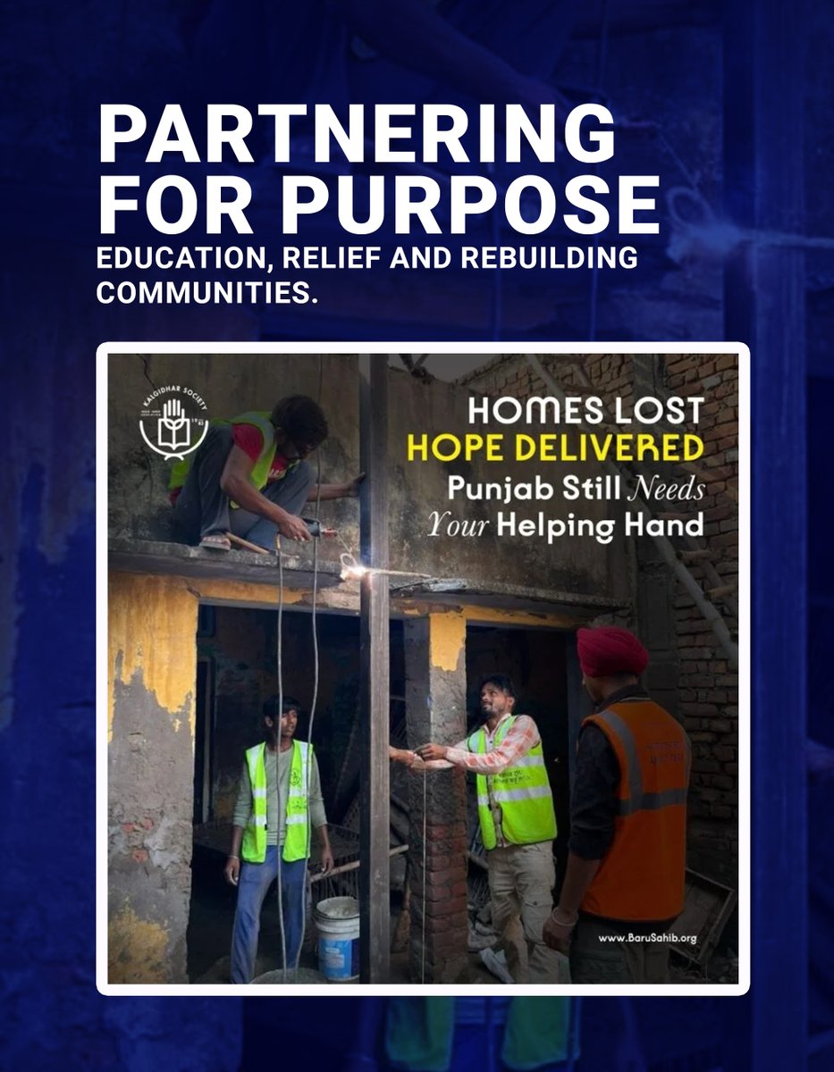 EducateToSave's tweet image. Together for a Greater Purpose 
At Kalgidhar Trust, partnerships go beyond projects; they build education, relief, and resilient communities. When purpose unites us, transformation begins.

#KalgidharTrust #CommunityDevelopment #DisasterRelief
