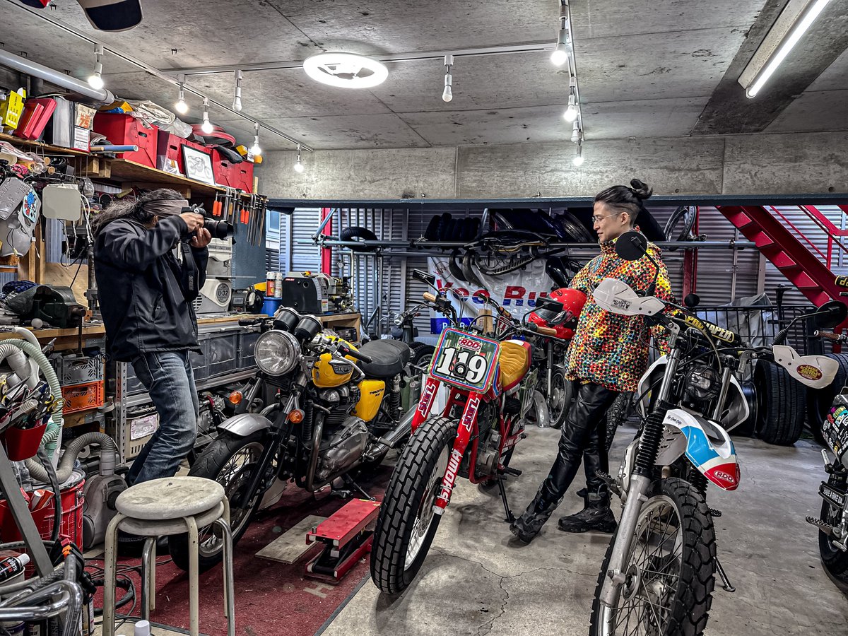 nobtree's tweet photo. 取材無事終了しました。
ありそうで無かったポップなストリートバイクカスタムを提案するRDD @ryo_denda 
今後注目度が高まることは間違い無いと思います！
どんな記事になるのかお楽しみに。
詳細は近日中に…✨
#RDDcustom https://t.co/u86FEmknop
