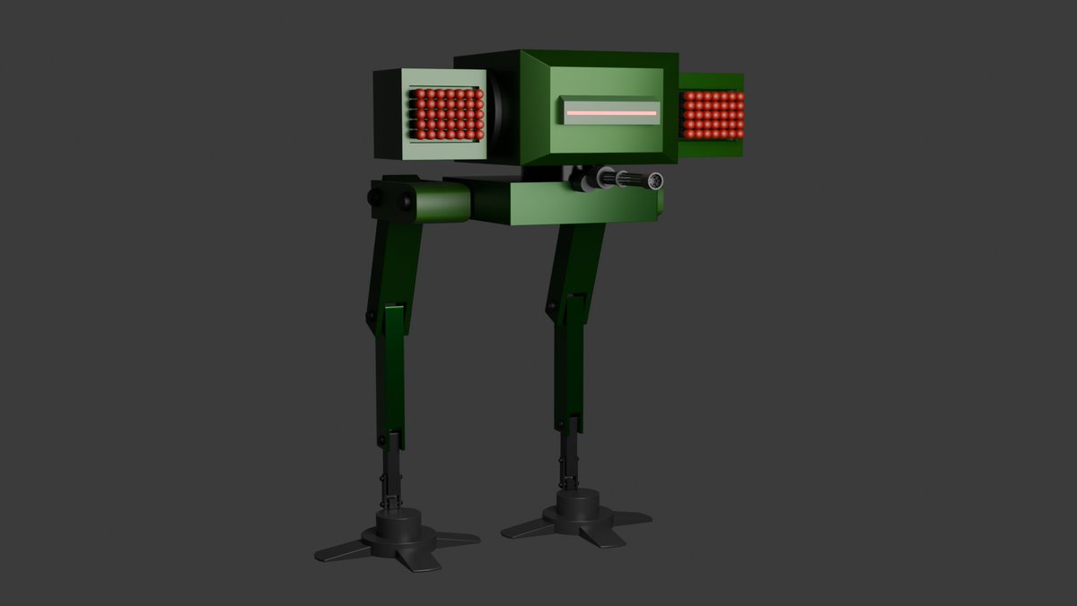 Vinkovinky's tweet image. a very basic and simple robotic walker #Blender #BlenderBeginner #3d #Model