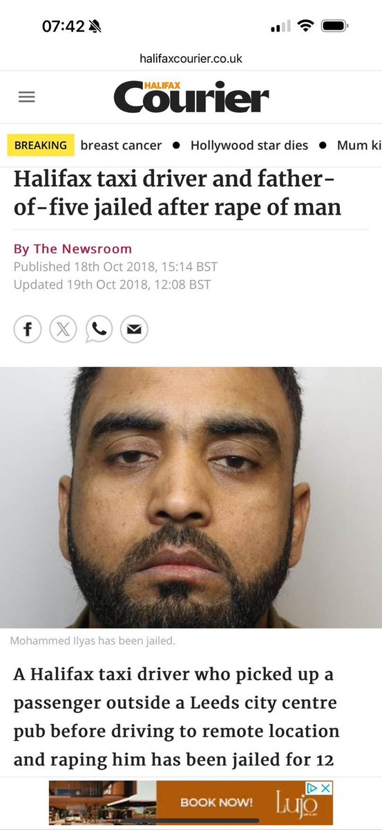 peterstopcrime's tweet image. The mistake lots of people make, assuming a taxi will be safe, infact it’s the no1 location for a Stranger Rape!

The court heared the man had been drinking during a night out and and his friends put him in Ilyas&apos;s taxi thinking he would be safe.

This Rapist says he’s a good…