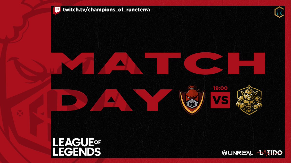 🔶 MATCH DAY 🔶

🏆 <a href="/CRuneterra/">Champions Of Runeterra</a>
🆚 <a href="/TINYTITANS_TTS/">TINY TITANS</a>
⏰ 19:00

Nos enfrentamos de nuevo contra TTS para pelear por el tercer puesto del grupo ¡Último partido antes de playoffs! #WeAreFKT
🟣 twitch.tv/champions_of_r…