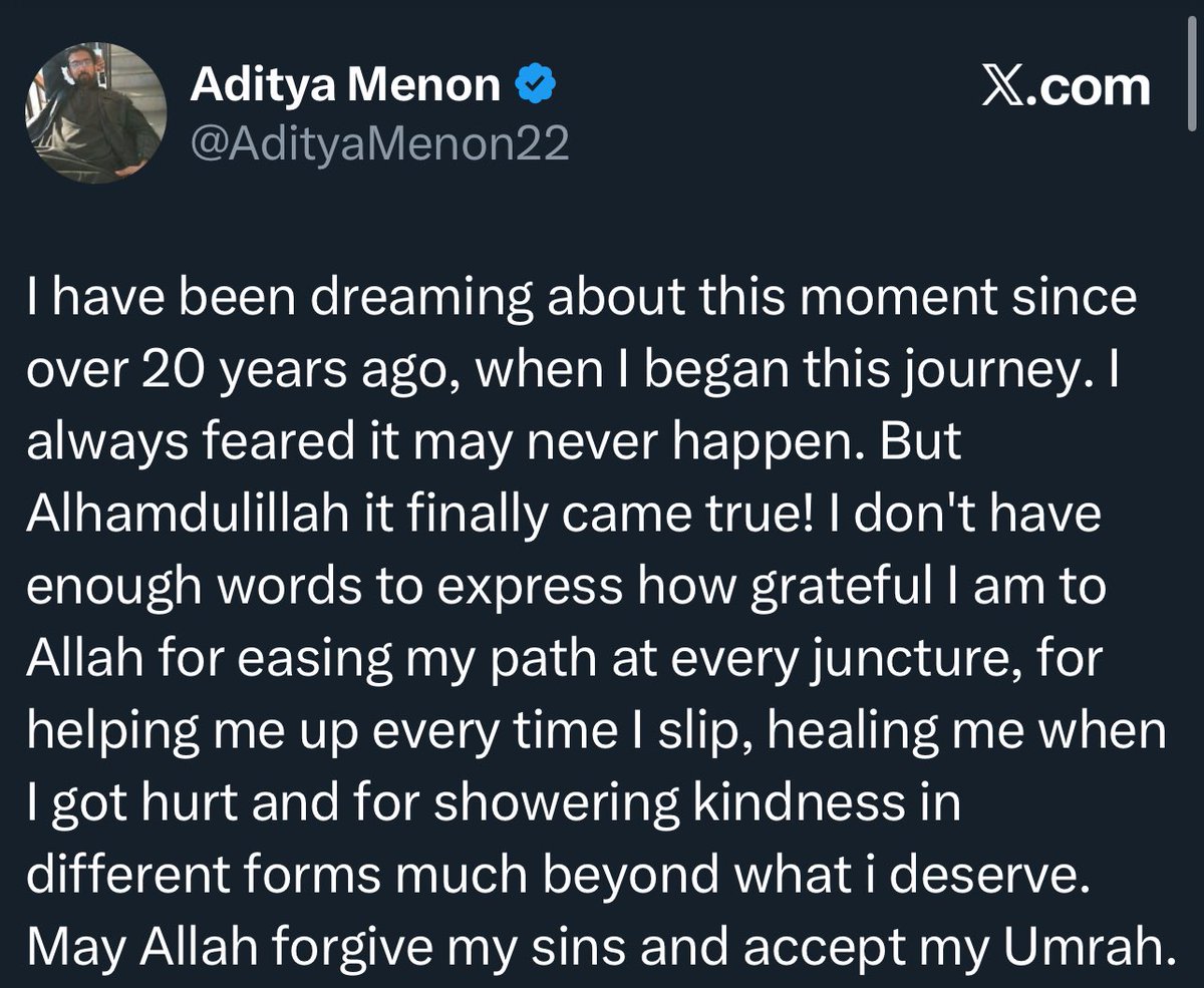 Ravish Kumar and Anit Anjum are already doing same without converting officially.

Glad that Aditya Menon switched and finally decided to reveal his religious identity publicly ;  after concealing it for 15 years.